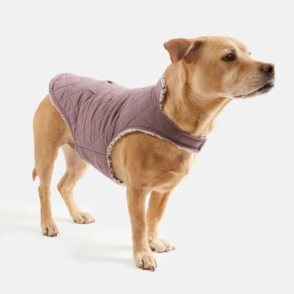 Free Country Dog Jacket Stratus Lite Large Purple Quilted Fleece Pet Coat NWT